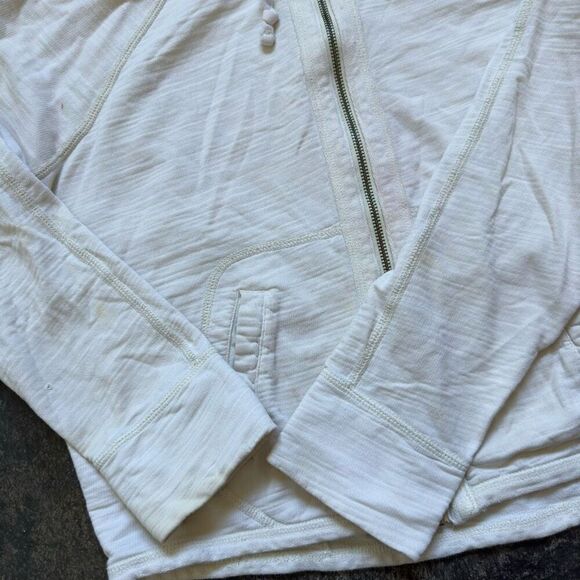Converse Women’s Drawstring Long Sleeve Full Zip Hoodie White Size Small - Picture 2 of 16